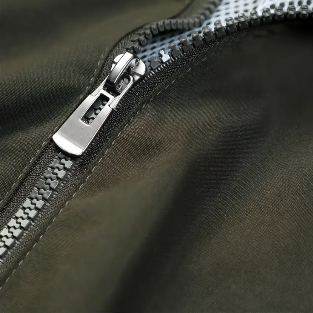 Vadim - Modieus en functioneel heren sportjack met modieuze ritssluiting