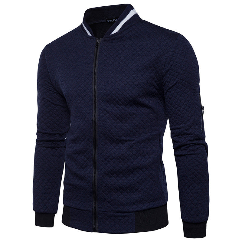 Simon - Trendy geruit gilet met opstaande kraag