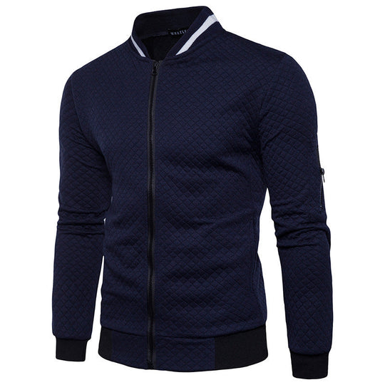 Simon - Trendy geruit gilet met opstaande kraag