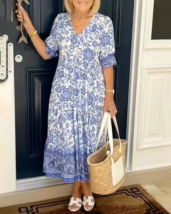 Dames Maxi Jurk Elegante Vloeiende Pasvorm - Louise-1