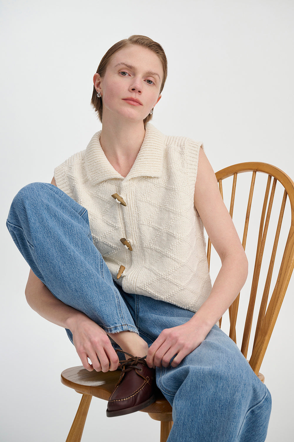 Syehnah - Basic effen mouwloos vest
