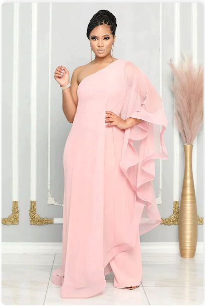 Variant image for Dames Zwarte Asymmetrische Jumpsuit Elegante Lange Mouw - Anglique-19