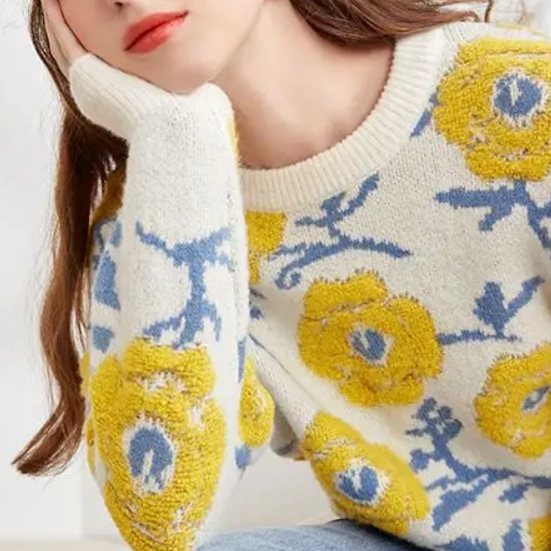 Ottilie - Trui met bloemenpatroon