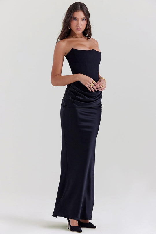 Dames Galajurk met Corset en Gedrapeerde Rok - Ava-2