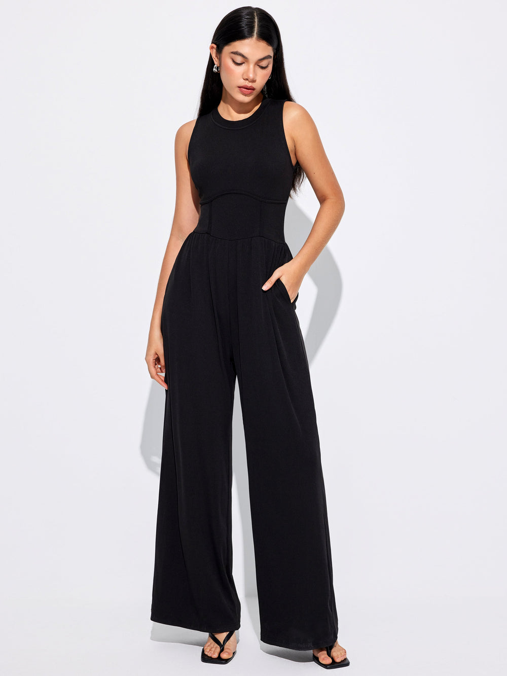 Dames Jumpsuit Feestelijk Met Wijde Pijpen - Elegante Stijl-2