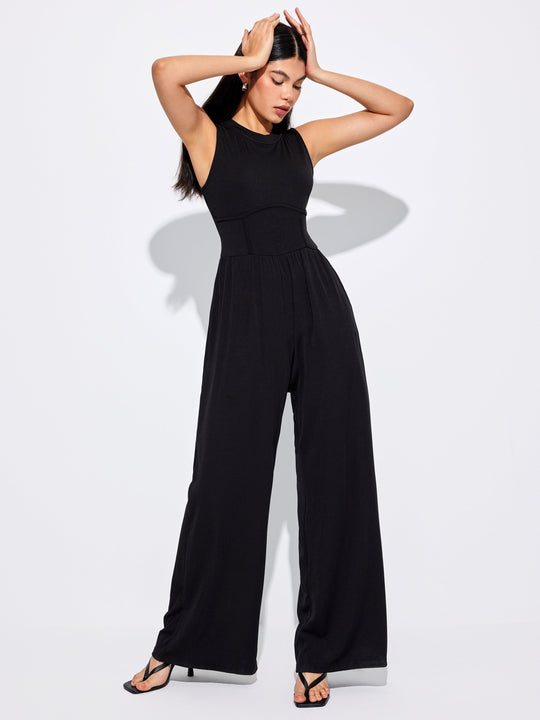 Dames Jumpsuit Feestelijk Met Wijde Pijpen - Elegante Stijl-4