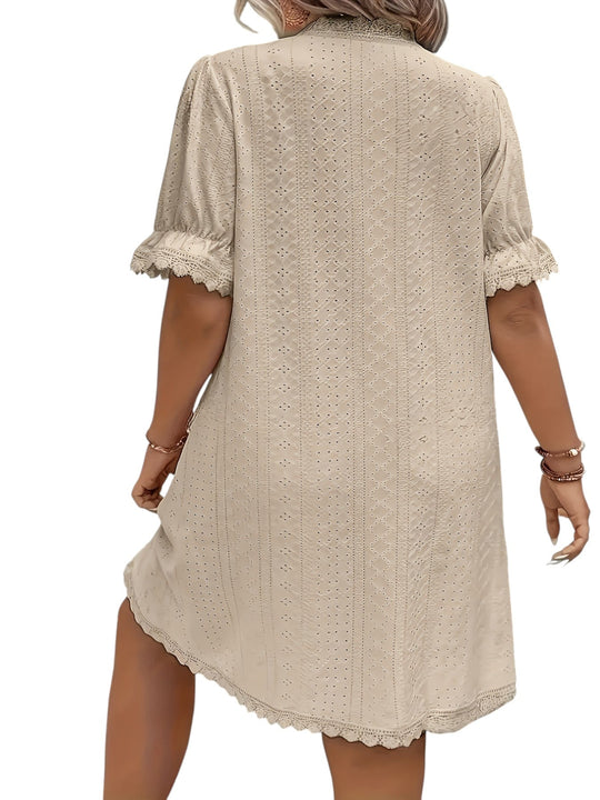 Dames Plus Size V-Hals Jurk Elegant en Comfortabel - Sophie-4