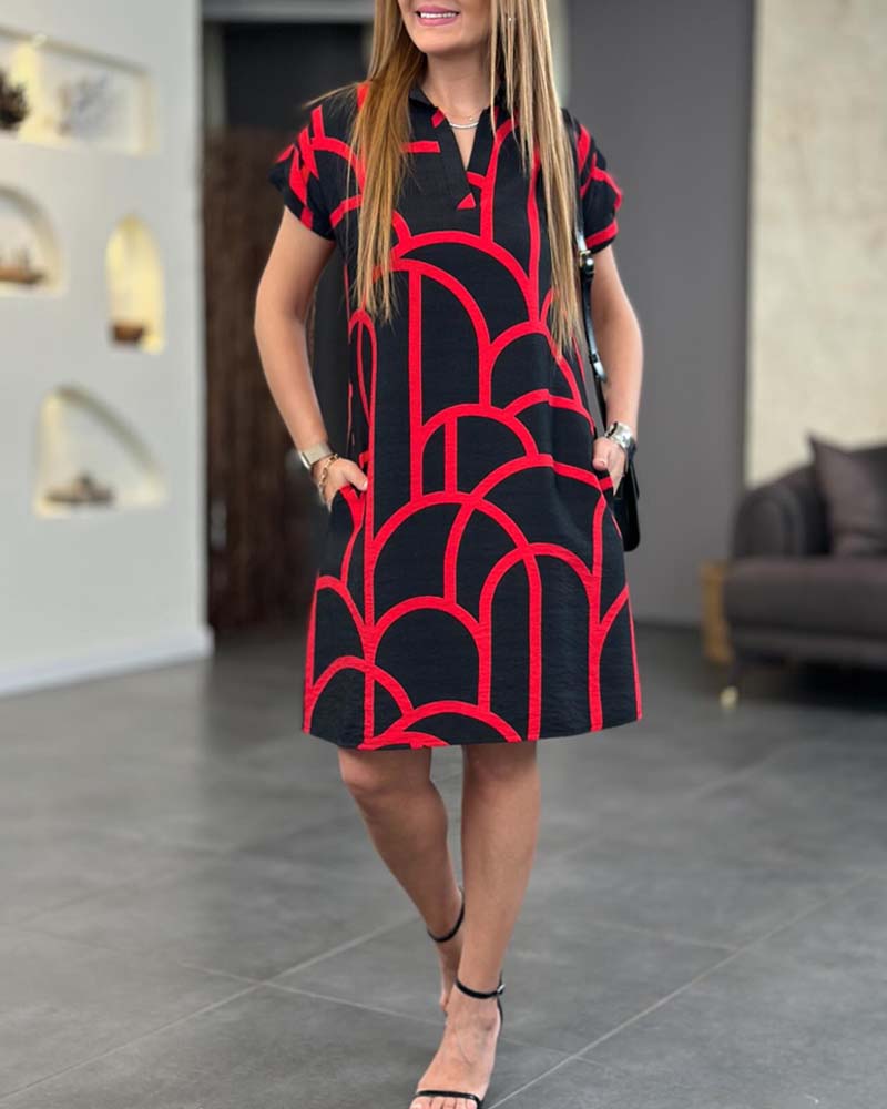 Dames Midi Jurk Elegante Korte Mouwen voor Feestelijke Gelegenheden - Lisa-2