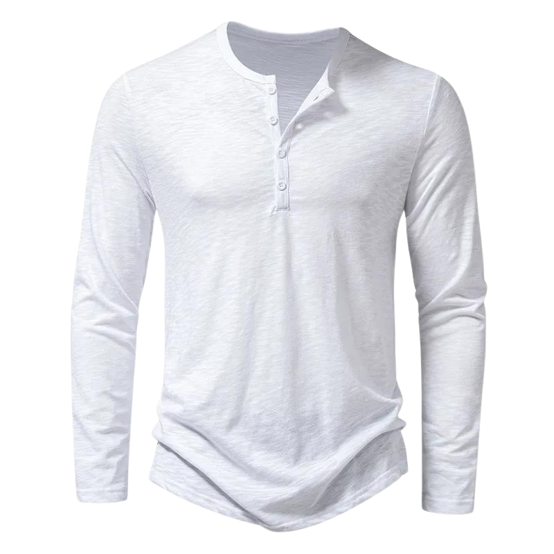 Mats - Ontspannend Henley Langarmshirt voor Heren Casual & Stijlvol