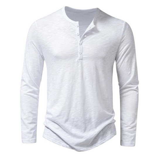 Mats - Ontspannend Henley Langarmshirt voor Heren Casual & Stijlvol