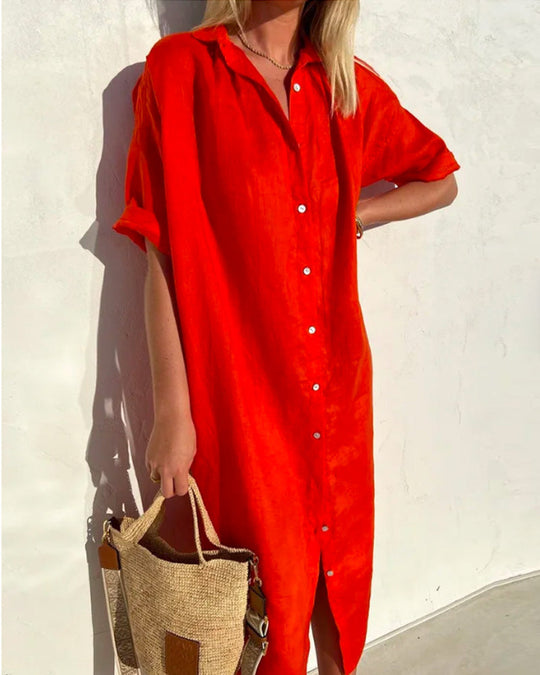 Variant image for Dames Lange Zomerjurk Elegante Rechte Pasvorm - Annabelle-1