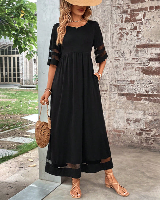 Dames Jurk Elegante Ronde Halslijn Tijdloos Design - Arya-5