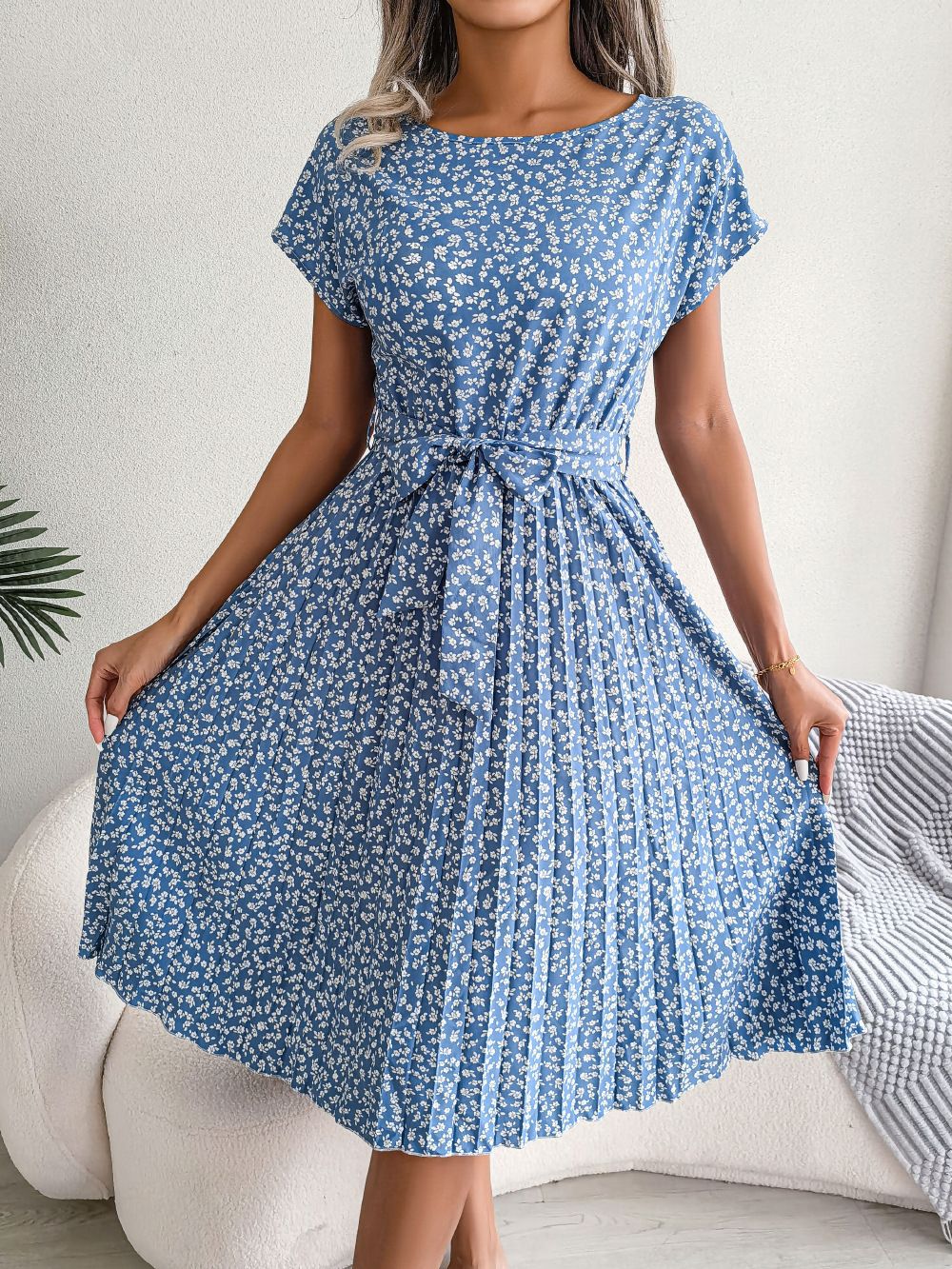 Dames Zomerjurk Bloemenprint Elegante Stijl - Emma-2
