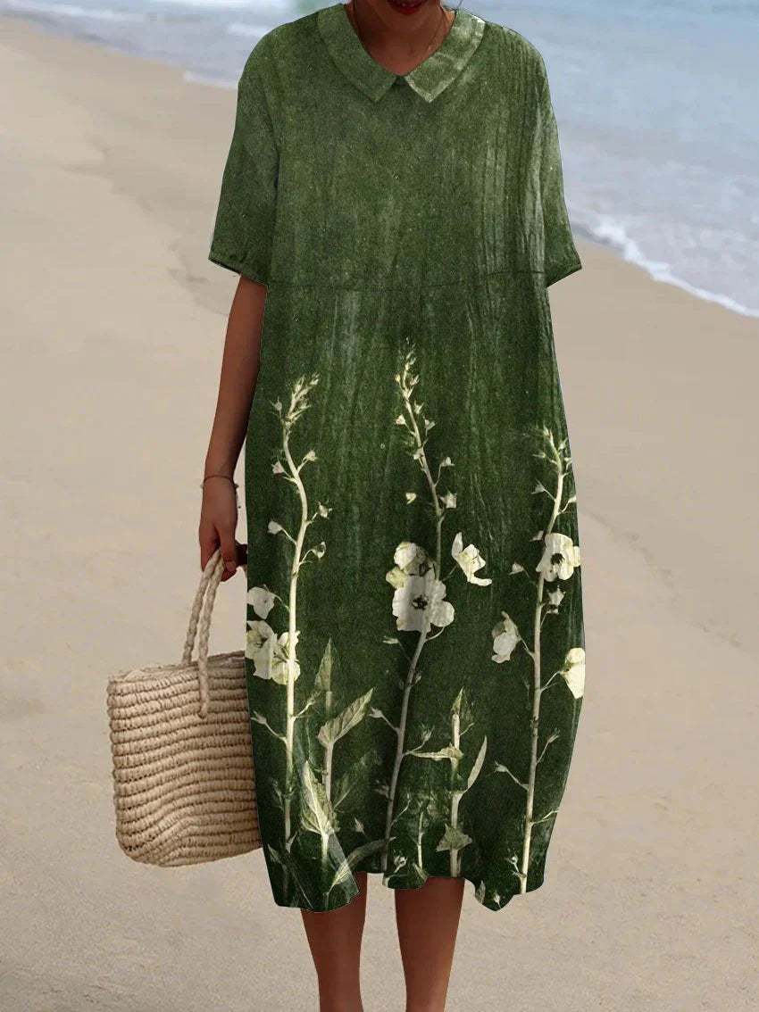 Variant image for Dames Zomerjurk Bloemenmotief Luchtige Pasvorm - Georgia-8