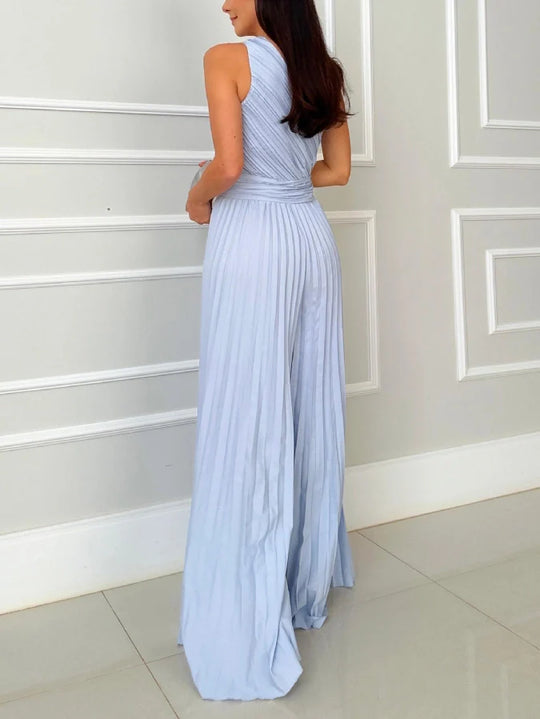 Dames Jumpsuit Zwart Elegante One-Shoulder Snit - Barbara-4