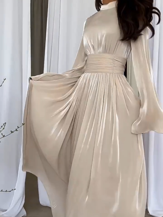 Variant image for Dames Maxi Jurk Elegante Plooi met Strikceintuur - Sophie-13