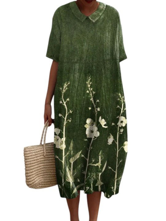 Dames Zomerjurk Bloemenprint Luchtige Stof Flatterende Pasvorm - Emma-5