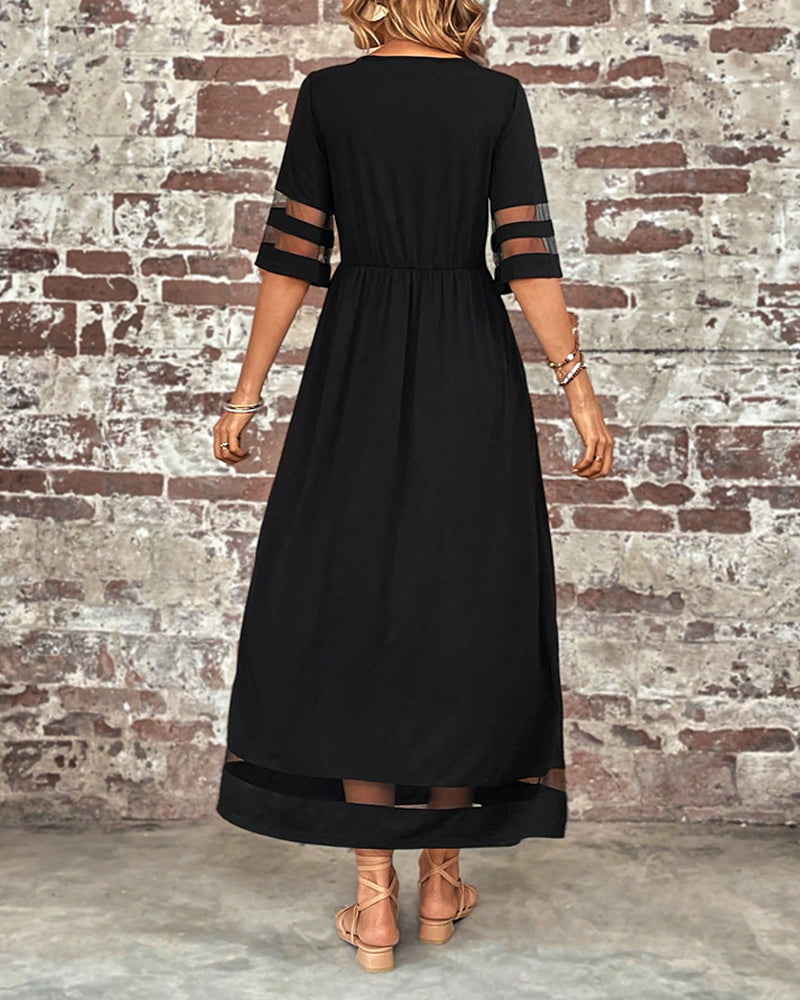 Dames Jurk Elegante Ronde Halslijn Tijdloos Design - Arya-2