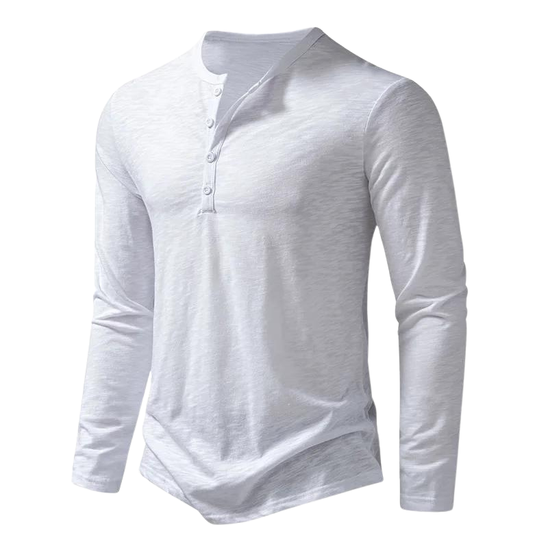 Mats - Ontspannend Henley Langarmshirt voor Heren Casual & Stijlvol