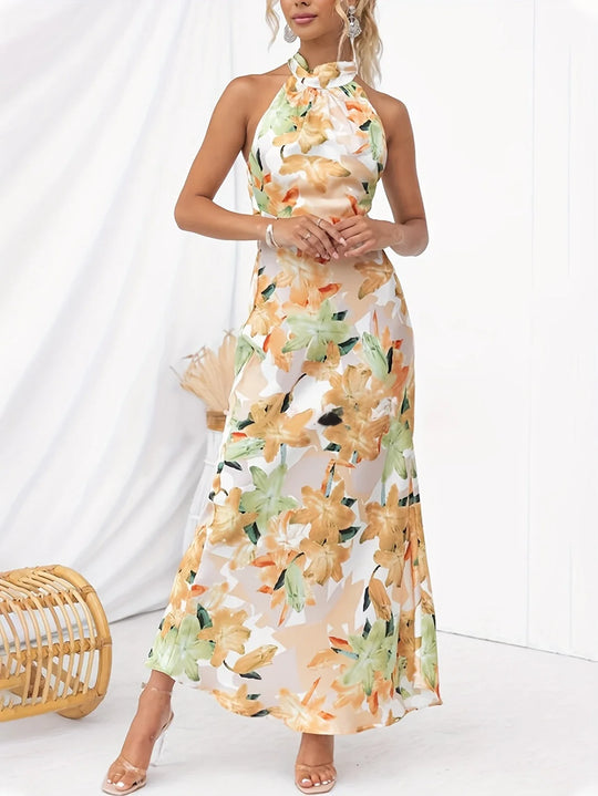 Dames Lange Jurk Bloemenprint Elegante Zomerstijl - Sophie-4