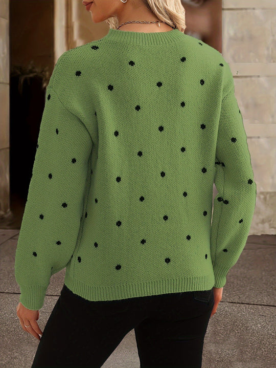 Lottie - Warme bolletjestrui voor dames