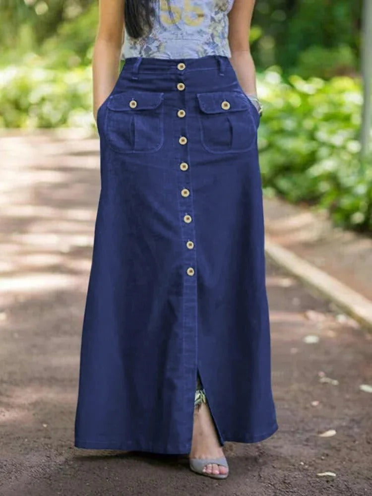 Variant image for Dames Lange Spijkerrok Elegant Design - Margriet-15