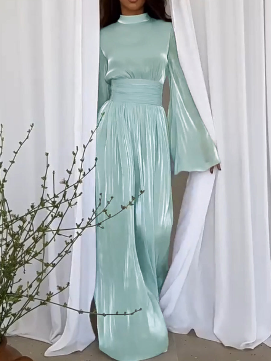 Variant image for Dames Maxi Jurk Elegante Plooi met Strikceintuur - Sophie-7