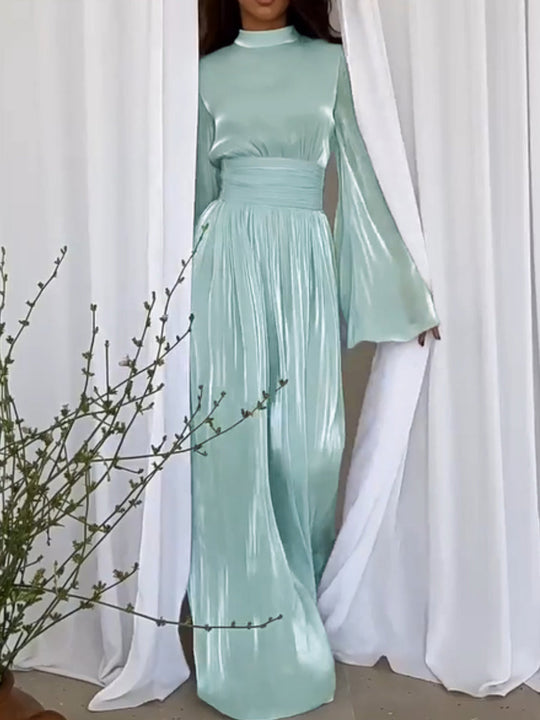 Variant image for Dames Maxi Jurk Elegante Plooi met Strikceintuur - Sophie-7