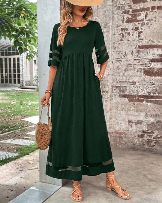 Variant image for Dames Jurk Elegante Ronde Halslijn Tijdloos Design - Arya-13