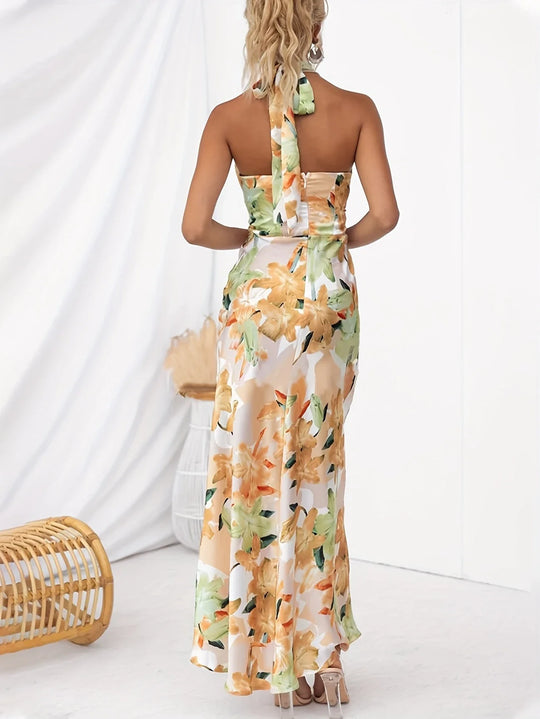 Dames Lange Jurk Bloemenprint Elegante Zomerstijl - Sophie-3