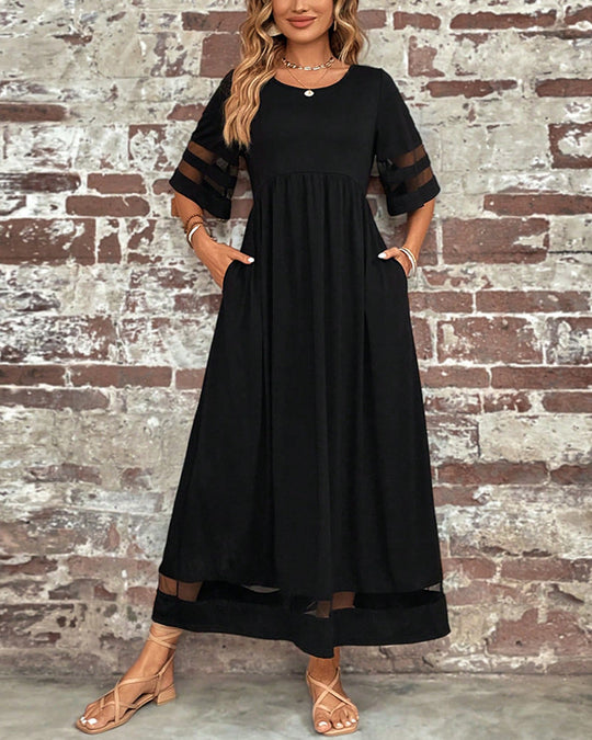 Dames Jurk Elegante Ronde Halslijn Tijdloos Design - Arya-3
