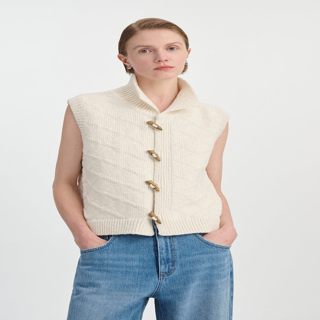 Syehnah - Basic effen mouwloos vest
