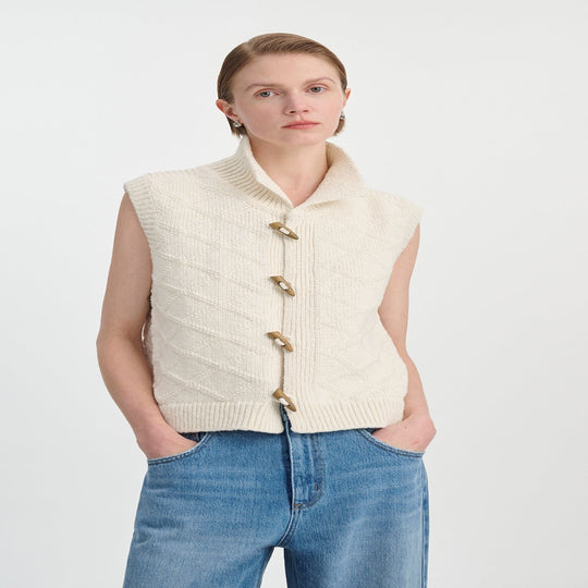 Syehnah - Basic effen mouwloos vest