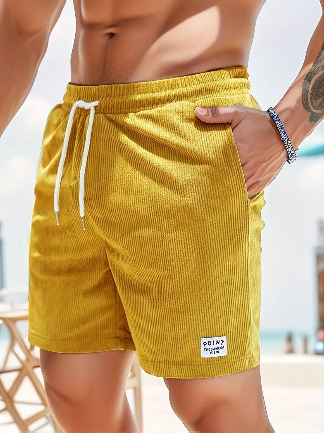 Arnold - Gestreifte Herren Strandshorts