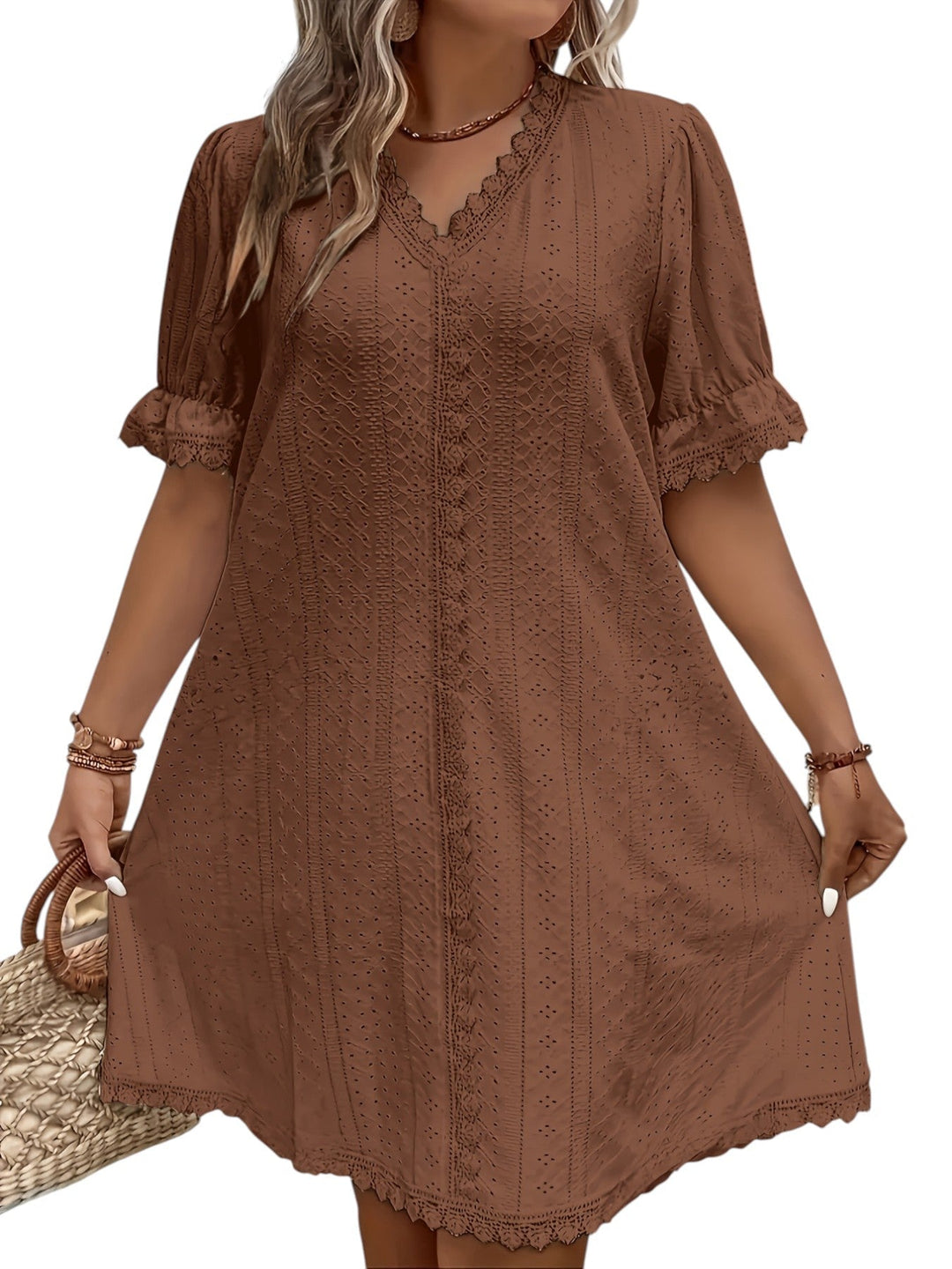 Variant image for Dames Plus Size V-Hals Jurk Elegant en Comfortabel - Sophie-31