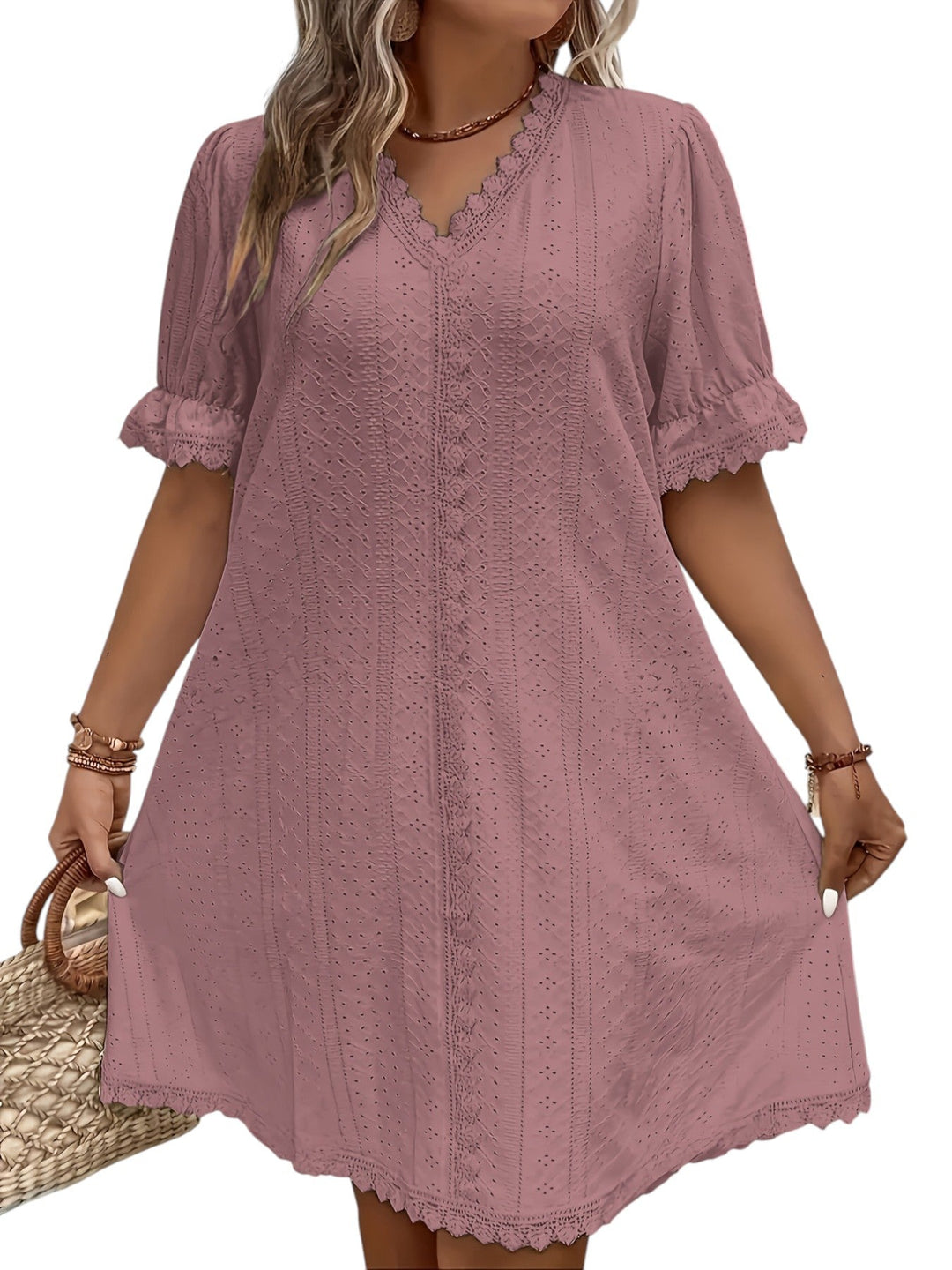 Variant image for Dames Plus Size V-Hals Jurk Elegant en Comfortabel - Sophie-21