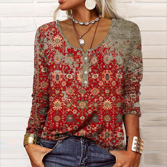 Inès – Elegante Pullover met Traditioneel Aztekenpatroon voor de Perfecte Mix van Comfort en Stijl