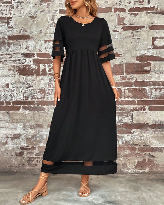 Dames Jurk Elegante Ronde Halslijn Tijdloos Design - Arya-1