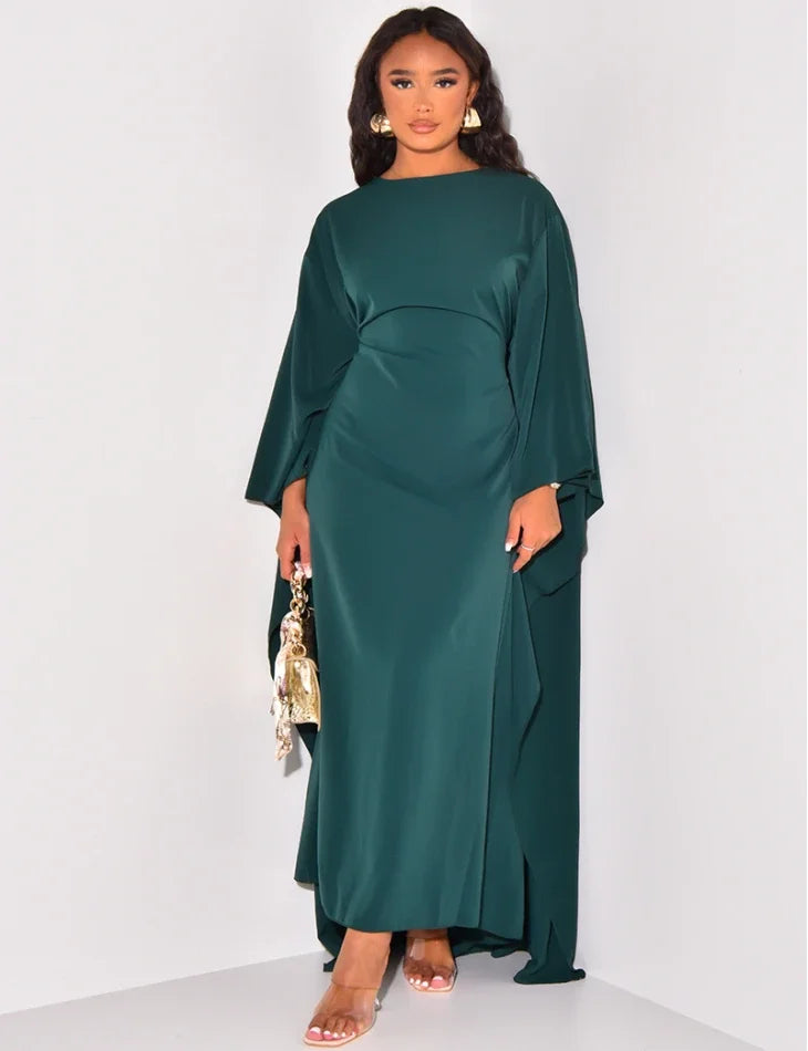 Variant image for Vrouwen Satijnen Abaya Elegante Vloeiende Pasvorm - Annelore-19