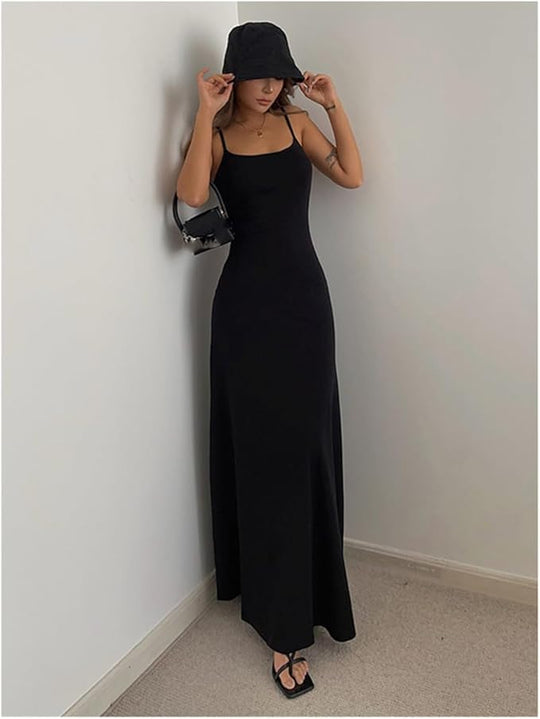Variant image for Dames Mouwloze Bodycon Maxi-jurk met Sexy Split - Emma-1