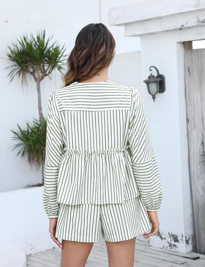 Vrouwen Zomer Set Ademend Geruit Design - Lola-3