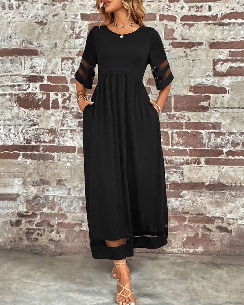 Dames Jurk Elegante Ronde Halslijn Tijdloos Design - Arya-4