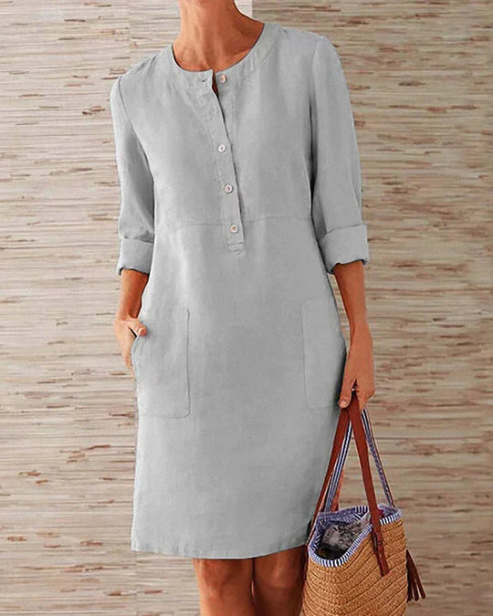 Variant image for Dames A-lijn Zomerjurk Elegante Monochrome Stijl - Aurora-29