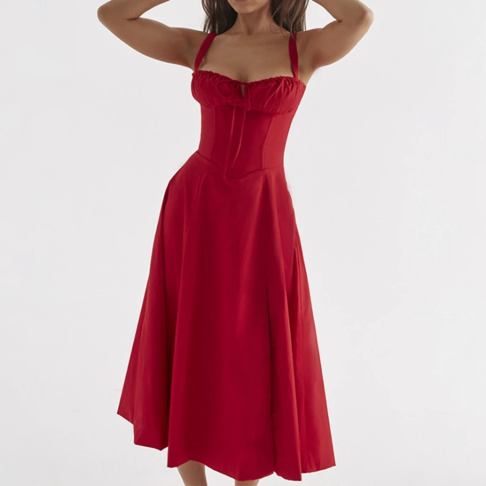 Variant image for Dames Boho Midi-jurk Bloemenprint A-lijn met Split - Amy-13