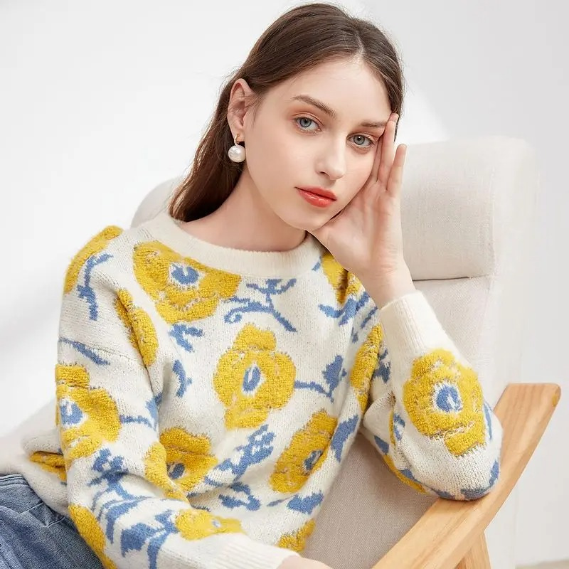 Ottilie - Trui met bloemenpatroon