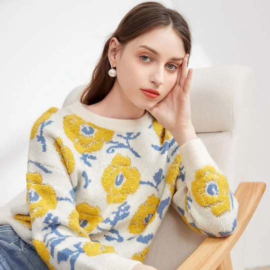 Ottilie - Trui met bloemenpatroon