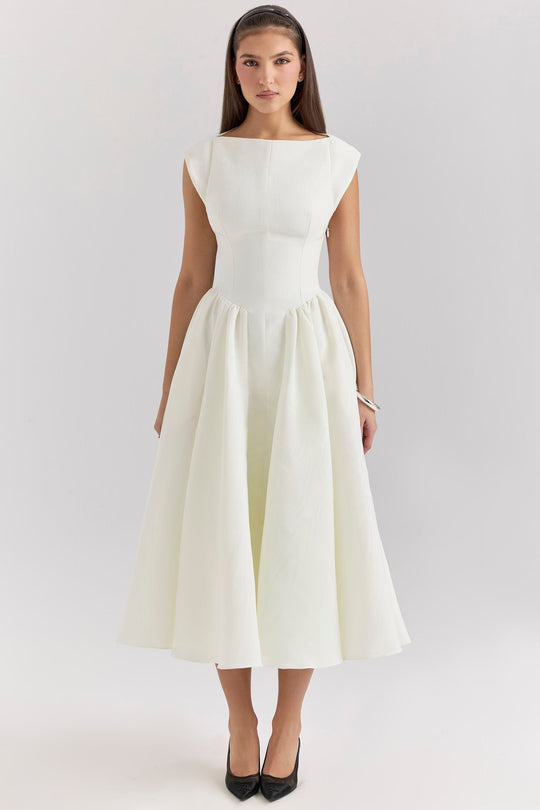 Zwarte Dames Jurk Elegante Flatterende Taille - Victoria-5