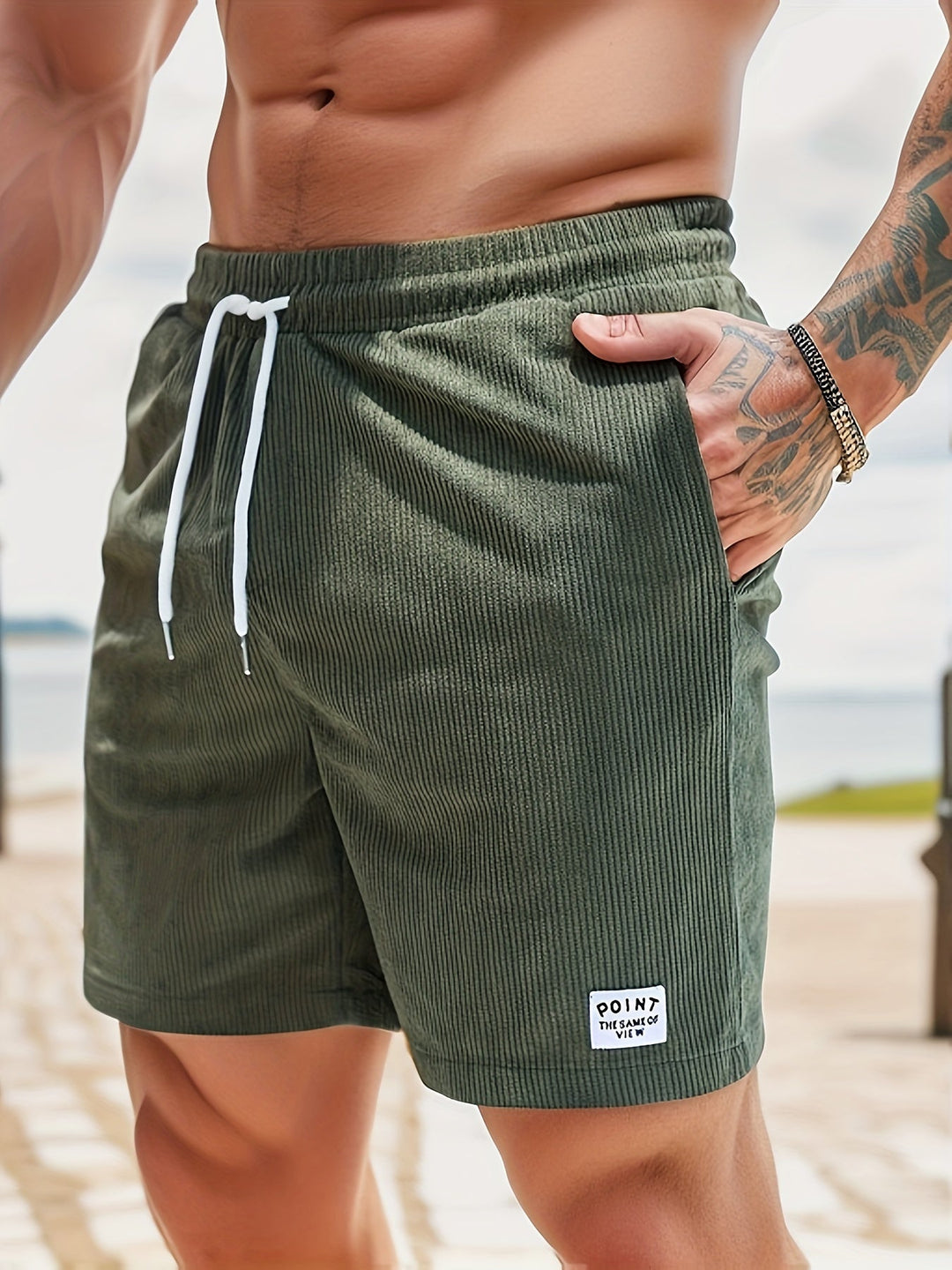 Arnold - Gestreifte Herren Strandshorts