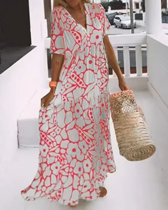 Dames Lange Maxi Jurk Elegante Vloeiende Pasvorm - Rosalie-3