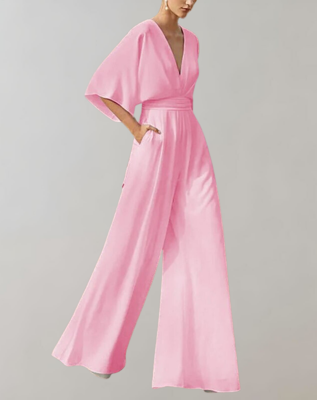 Variant image for Dames Jumpsuit Feestelijk Diepe V-Hals Wijde Pijpen - Suzette-26